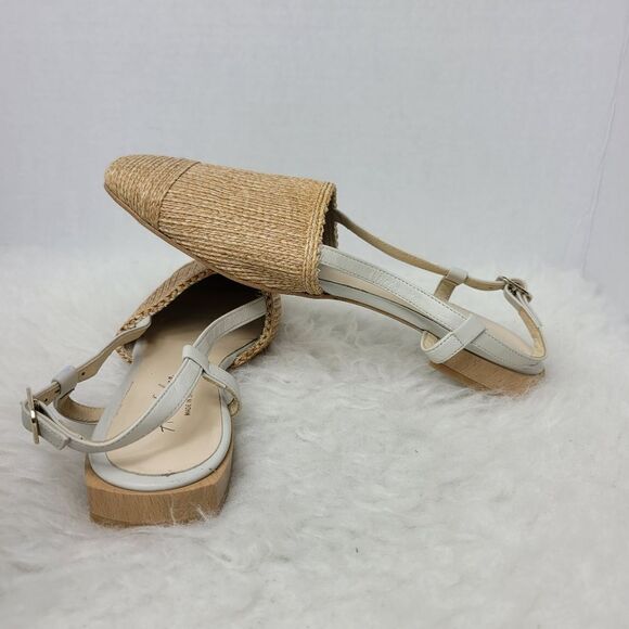 Ana Palma Beige Made In Spain Slingback Flats Sandals Shoes Size 6.5 - Picture 6 of 10
